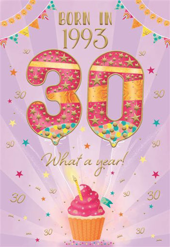 Picture of BORN IN 1993 30 WHAT A YEAR! PURPLE CARD